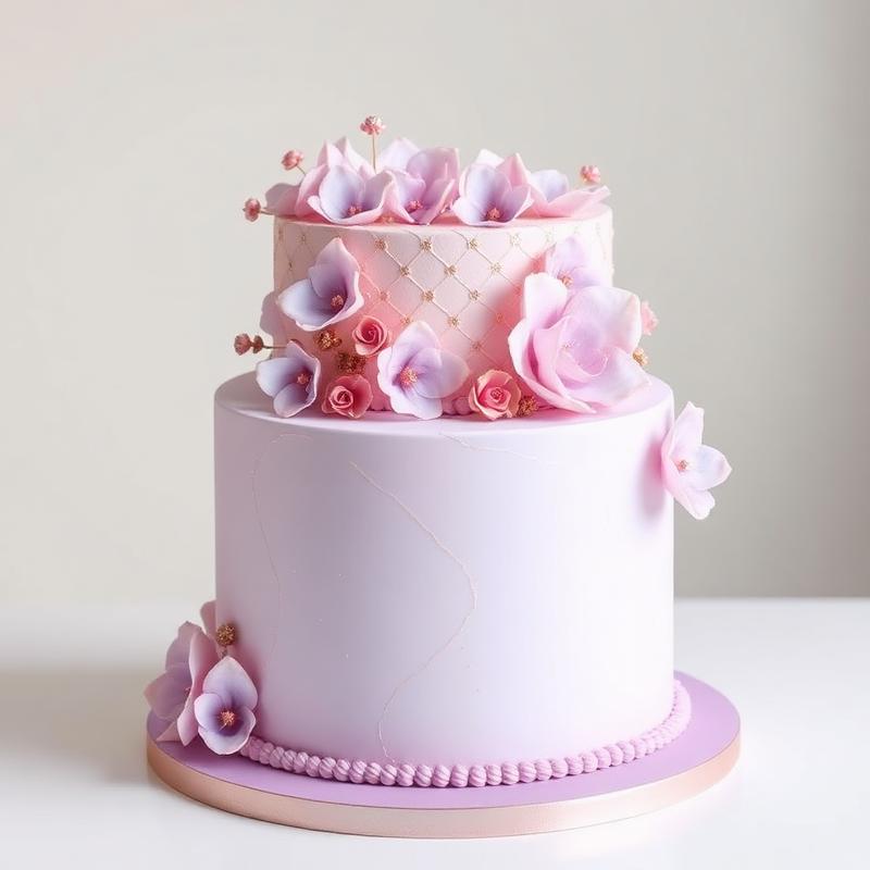 Pastel temático lavanda