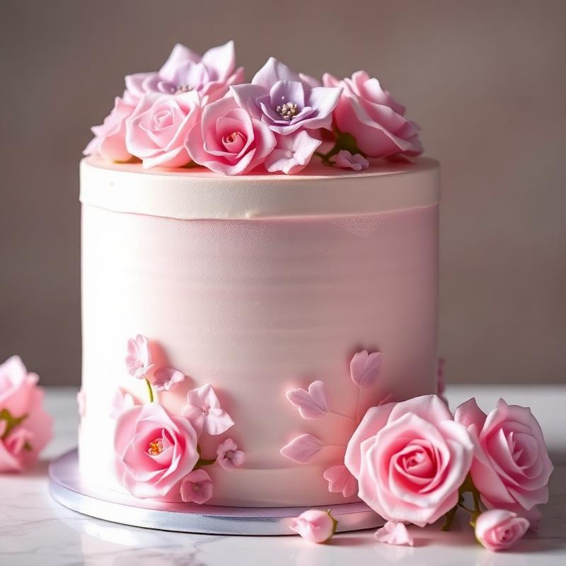 Pastel baby shower rosa